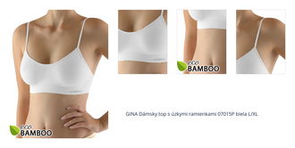 GINA Dámsky top s úzkymi ramienkami 07015P biela L/XL 1