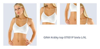 GINA Krátky top 07001P biela L/XL 1