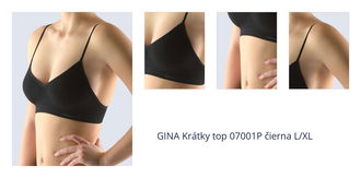 GINA Krátky top 07001P čierna L/XL 1