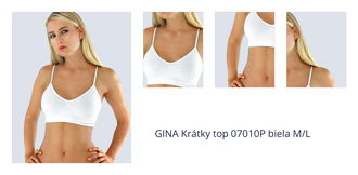 GINA Krátky top 07010P biela M/L 1