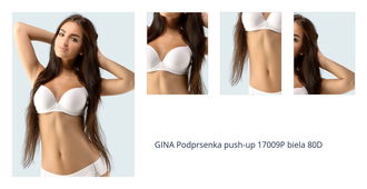 GINA Podprsenka push-up 17009P biela 80D 1