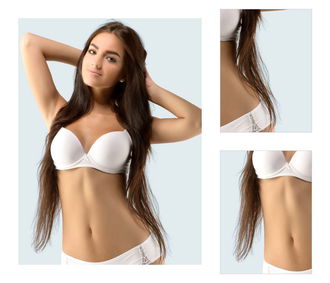 GINA Podprsenka push-up 17009P biela 90B 3