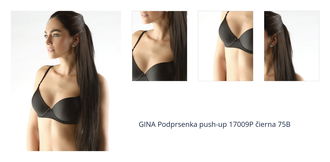 GINA Podprsenka push-up 17009P čierna 75B 1