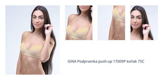 GINA Podprsenka push-up 17009P koňak 75C 1