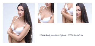 GINA Podprsenka s čipkou 17007P biela 75B 1