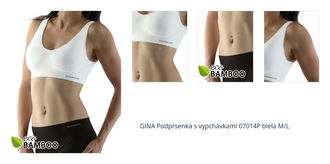 GINA Podprsenka s vypchávkami 07014P biela M/L 1