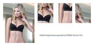 GINA Podprsenka vystužená 07008P čierna 75A 1