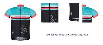 Girls' cycling jersey Kilpi CORRIDOR-JG blue 1