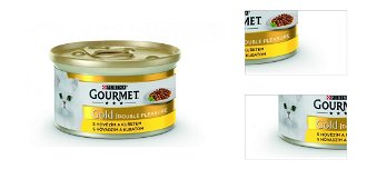 Gourmet Gold Cat konzerva hovädzie, kura v šťave 85 g 3