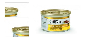 Gourmet Gold Cat konzerva hovädzie, kura v šťave 85 g 4