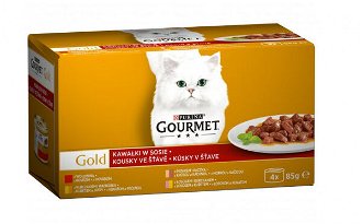 Gourmet Gold Cat konzerva kúsky v šťave 4 x 85 g