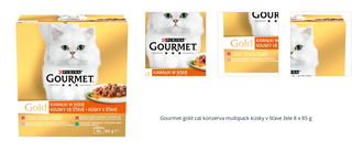 Gourmet gold cat konzerva multipack kúsky v šťave žele 8 x 85 g 1