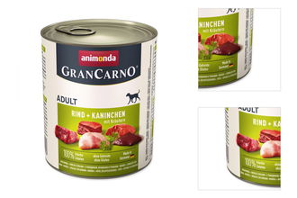 Gran Carno Adult - hovadzie, kralik a bylinky 800g 3