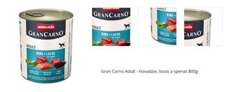 Gran Carno Adult - hovadzie, losos a spenat 800g 1