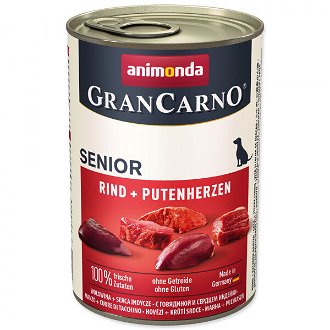 Gran Carno Senior - hovadzie a morcacie srdcia 400 g 2