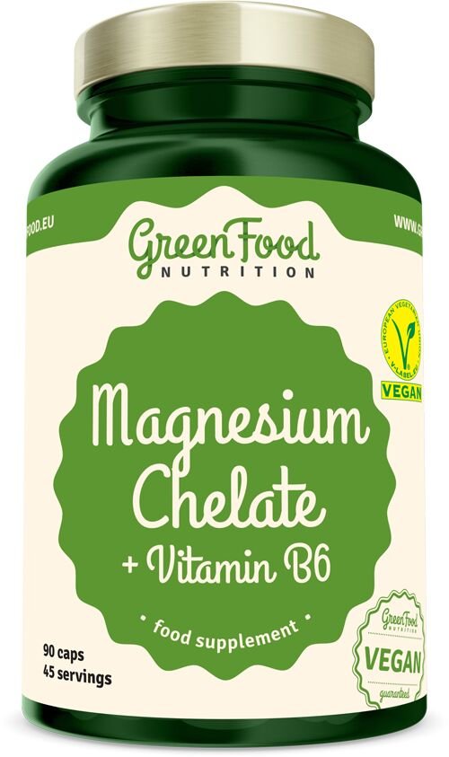 GreenFood Nutrition Mg Chelate + vit B6 90cps