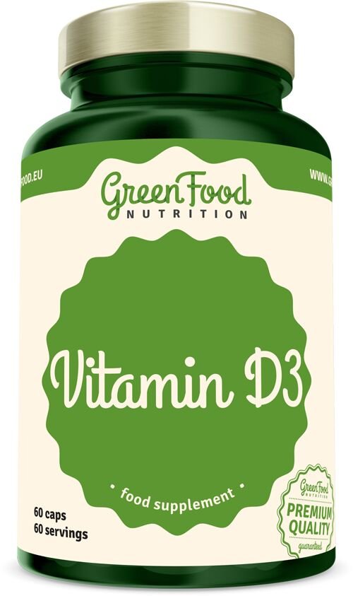 GreenFood Nutrition vit D3 60cps