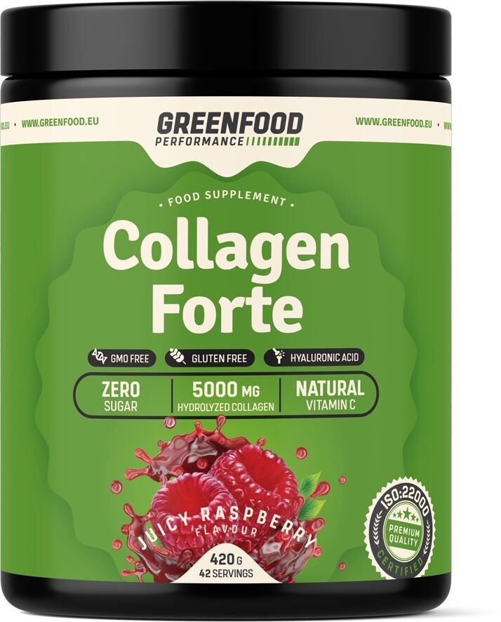 GreenFood Performance Collagen Forte raspberr 420g