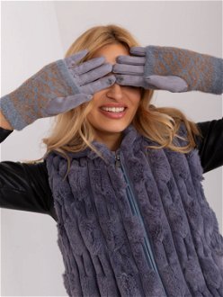 Grey touch gloves with coating
