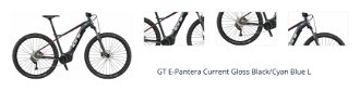 GT E-Pantera Current Shimano Alivio 1x9 Gloss Black/Cyan Blue L 1