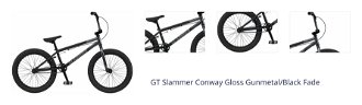 GT Slammer Conway Gloss Gunmetal/Black Fade BMX / Dirt bicykel 1