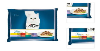 Gurmet Perle Cat kapsičky Mäsové duo 4 x 85 g 3