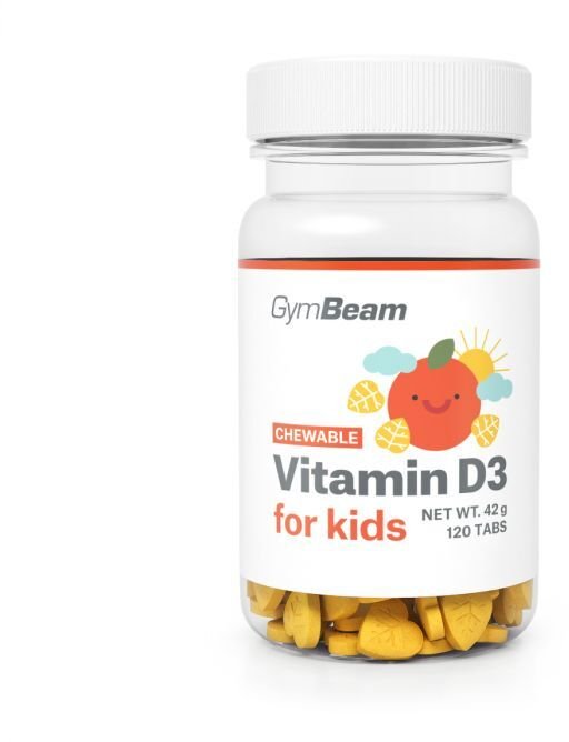Gymbeam vitamin d3 pre deti pomaranč 120tbl