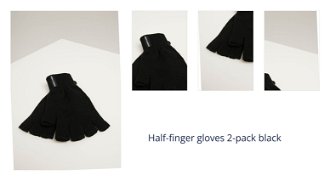 Half-finger gloves 2-pack black 1
