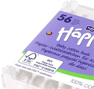 BELLA HAPPY Baby hygienické tyčinky papierové 56 kusov 6