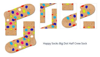 Happy Socks Big Dot Half Crew Sock 1