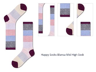 Happy Socks Blanca Mid High Sock 1