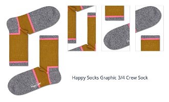 Happy Socks Graphic 3/4 Crew Sock 1