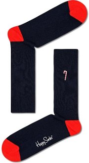 Happy Socks Ribbed Embroidery Candy Cane Crew