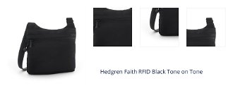 Hedgren Faith RFID Black Tone on Tone 1