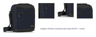 Hedgren Pánská crossbody taška App HNXT01 - modrá 1