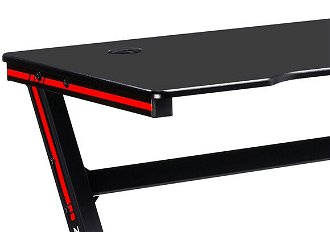 Herný stôl Mackenzie 140 - čierna / červená 6