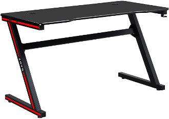 Herný stôl Mackenzie 140 - čierna / červená