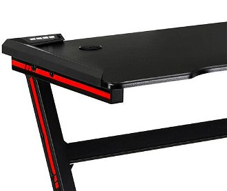 Herný stôl Mackenzie LED 100 - čierna / červená 6