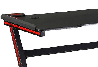 Herný stôl Mackenzie LED 140 - čierna / červená 6