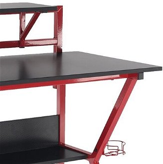 Herný stôl Taber - červená / čierna 7