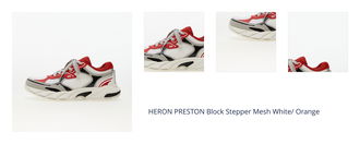 HERON PRESTON Block Stepper Mesh White/ Orange 1