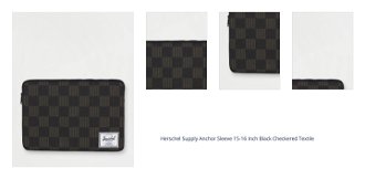 Herschel Supply Anchor Sleeve 15-16 Inch Black Checkered Textile 1