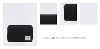 Herschel Supply Anchor Sleeve for 12 inch Macbook Black 1