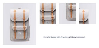 Herschel Supply Little America Light Grey Crosshatch 1