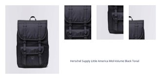 Herschel Supply Little America Mid-Volume Black Tonal 1