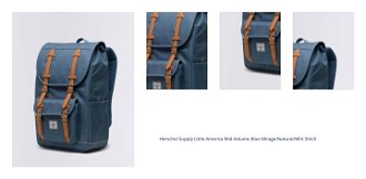 Herschel Supply Little America Mid-Volume Blue Mirage/Natural/Wht Stitch 1