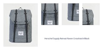 Herschel Supply Retreat Raven Crosshatch/Black 1