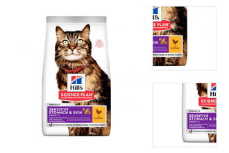 Hill´s Science Plan granuly Feline Adult Sensitive Stomach & Skin Chicken 7 kg 3