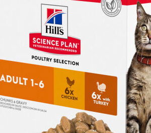 Hill´s Science Plan kapsička Feline Adult Multipack Chicken & Turkey 12x85 g 5