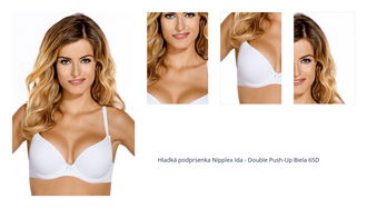 Hladká podprsenka Nipplex Ida - Double Push-Up Biela 65D 1